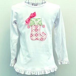 Girls Shrimp & Grits Kids Stocking Shirt, Size XL